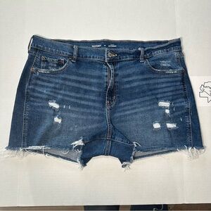 Old Navy Blue Distressed Denim Cutoff Shorts